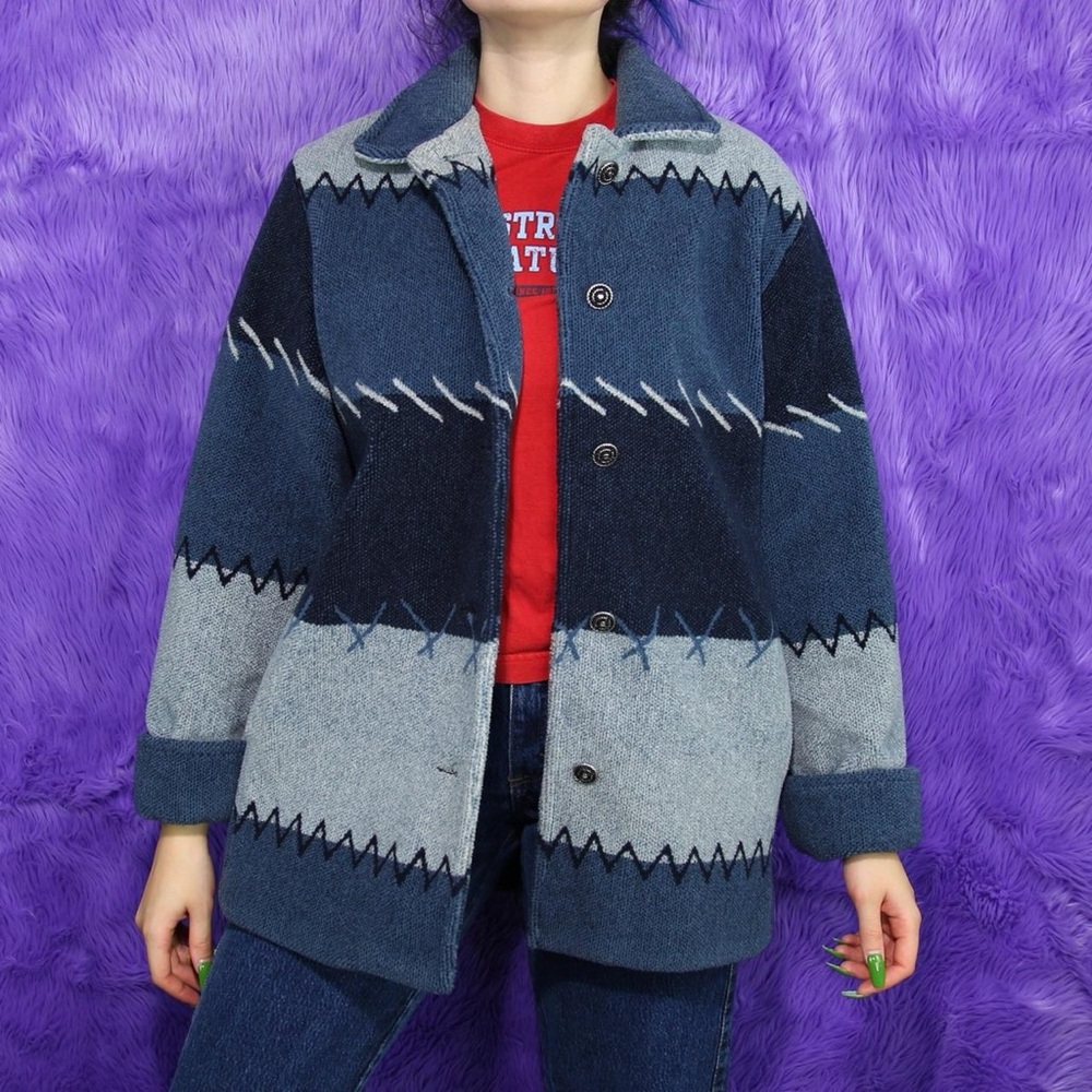Vintage 90s Patchwork Coat
